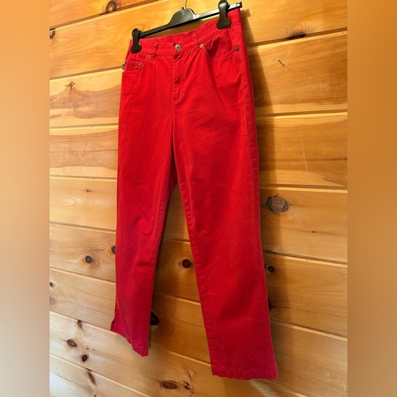 Ralph Lauren denim red jeans, 100% cotton women’s size 6. - Picture 2 of 10